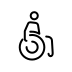 man in manual wheelchair, dark skin tone